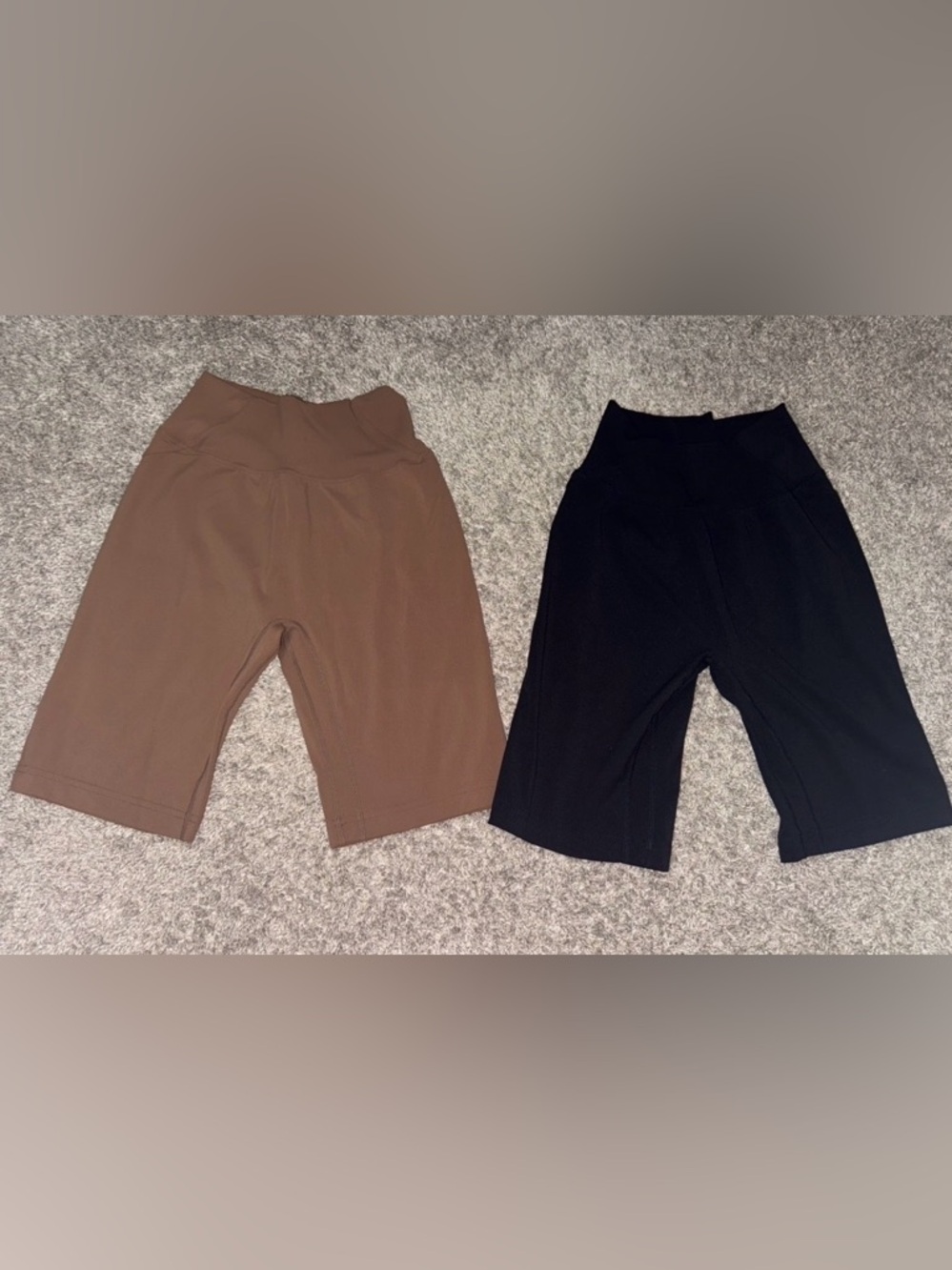 Alphalete Amplify Women's Bike Shorts in Brown and Black
